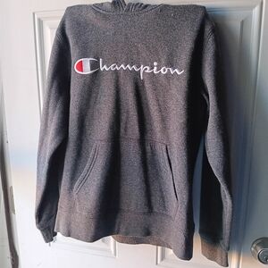 Boys gray champion hoodie medium